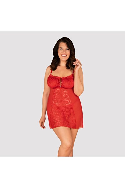 obsessive Plus Size Lingerie – OBS Dress 6XL/7XL Red, 6XL/7XL