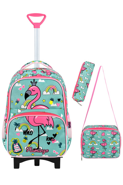 Mori School Bag İlkokul Çekçekli 3'lü Çanta seti - Sabit Çekçek mekanizması (...