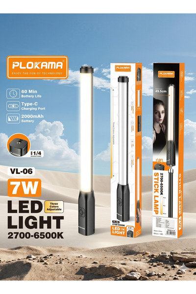 Generic Portable LED Light Stick for Vlogging & TikTok – Dimmable Bi-Color Ha...