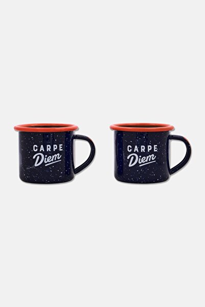 GENTLEMEN'S HARDWARE Enamel 2 Pieces Espresso Mugs Set 120 ml, Navy