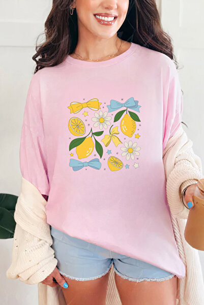 Sarah's Boutique Women's T-shirt – 100% cotton – Lemon Daisy