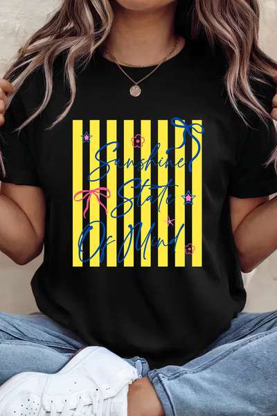Sarah's Boutique Women's T-shirt – 100% cotton – Sunshine Stripes