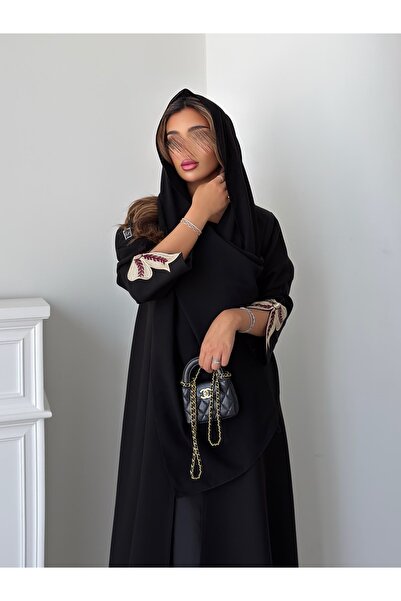 OLGA-ABAYA Elegant and Fashionable Abaya from Allga, Made of Neemt Fabric, wi...