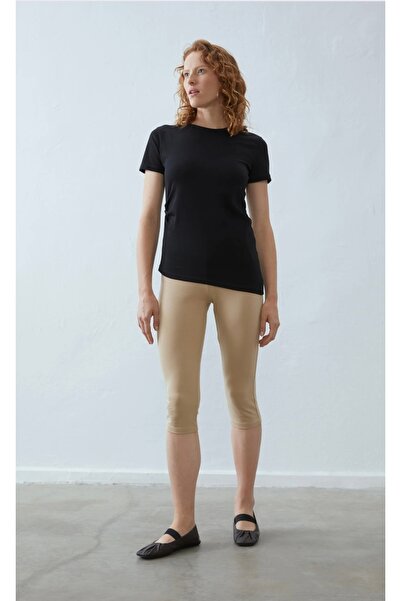 ANNA FİELD Anna Field Women's Capri Leggings, 3/4 Punto Finish Shorts with El...