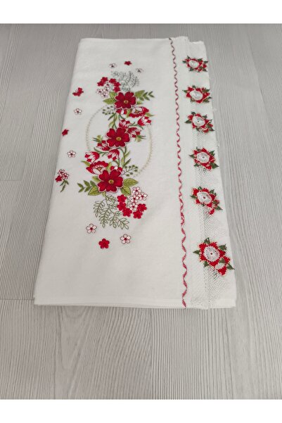 Sert Çift kenarlı iğne oyalı havlu pikolu