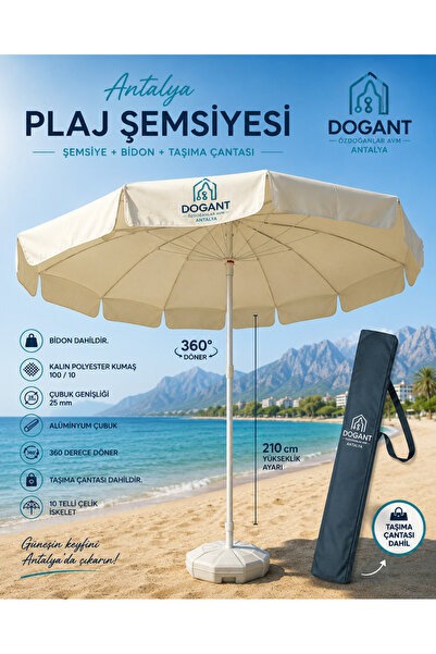 dogant özdoğanlar avm Antalya Şemsiye Plaj Balkon Havuz 200/10 Şemsiyesi Çant...