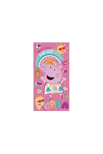 OEM Children's Beach Towel, Cotton, Peppa Pig Pattern, Pink, Absorbent and Li...