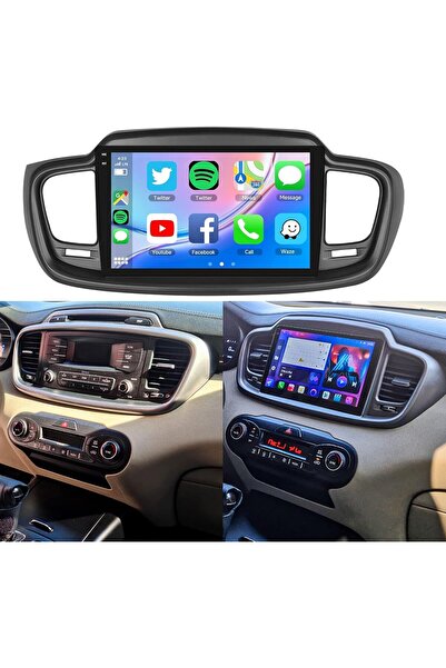 Carplayer شاشة أندرويد لسيارة كيا سورينتو موديل 2015-2020، 6 جيجابايت رام، 12...