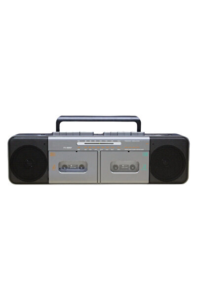 FLAGEN Retro Taşınabilir Müzik Çalar Çift Kasetçalarlı Radyo USB/TF & Bluetoo...