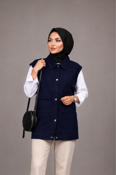Viva Vogue Modern Tesettür Gabardin Yelek