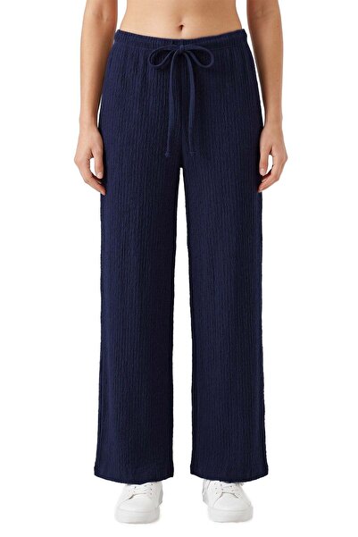 Cottonhill Premium - Tide kolekcija | Tamnoplave širokog kroja ženske pantalo...
