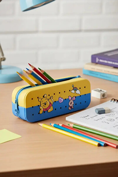 Miniso حامل أقلام بسحاب من سلسلة ويني ذا بوه المرخصة من ديزني، مقاس 21.5 سم -...