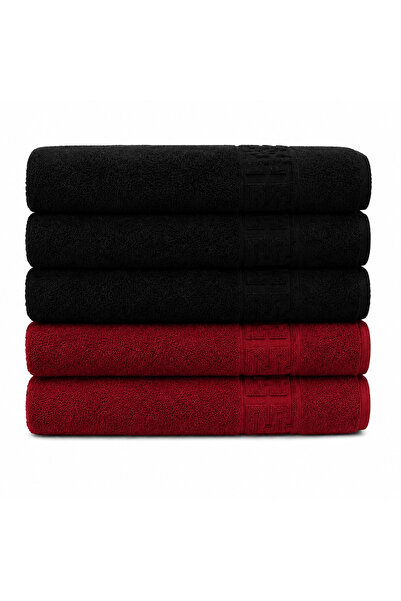 Lenjeria Pufoasa ✨ Top Bottom Set of 5 Premium 100% Cotton Face Towels, 50x90...