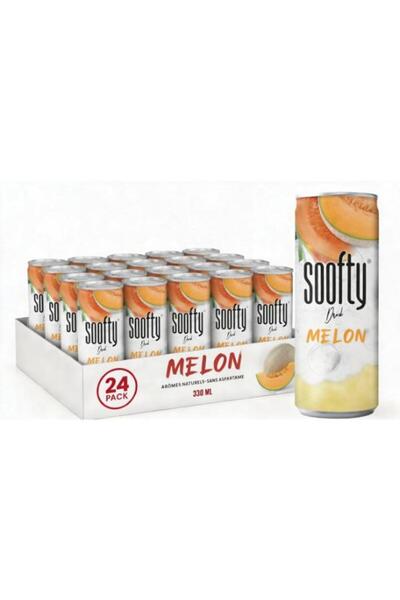 Soofty مشروب غازي بنكهة البطيخ اللامع، خالٍ من الكافيين والأسبارتام، 24 × 330...