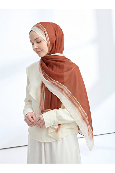 ARMANDA SOFT BLUSH FLOŞ VİSKON ŞAL - KİREMİT