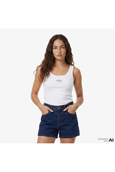 Calvin Klein Ck Graphic Tank Kadın Beyaz Alt Pijama