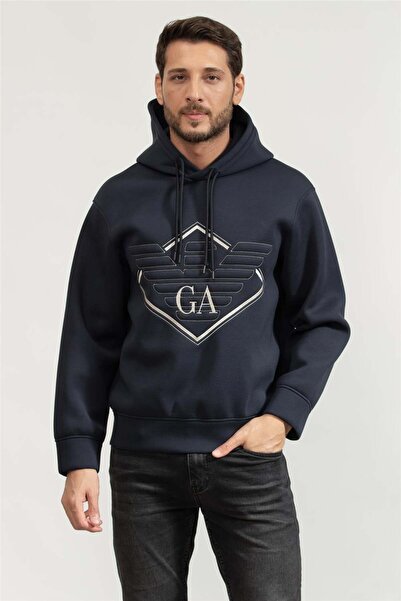 Emporio Armani Men's Double Lace Hooded Comfortable 100% Cotton Jersey Fabric...