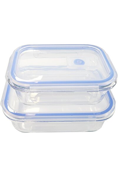 HOMEPRO Glass Food Storage Containers Set of 2 Lunch Box with Airtight Lids [...