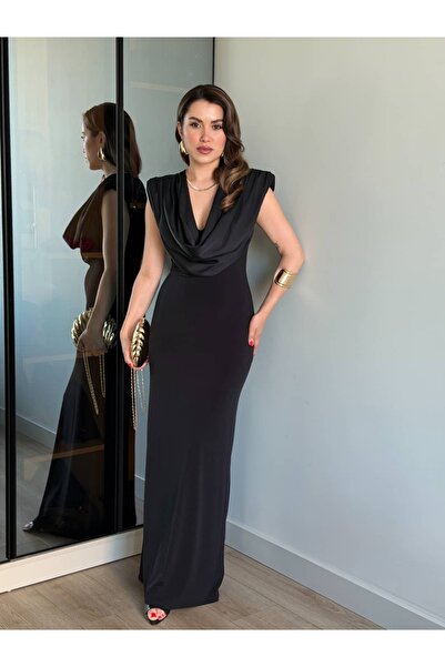 ROUPAS COLLECTİON Siyah Kuğu Elbise