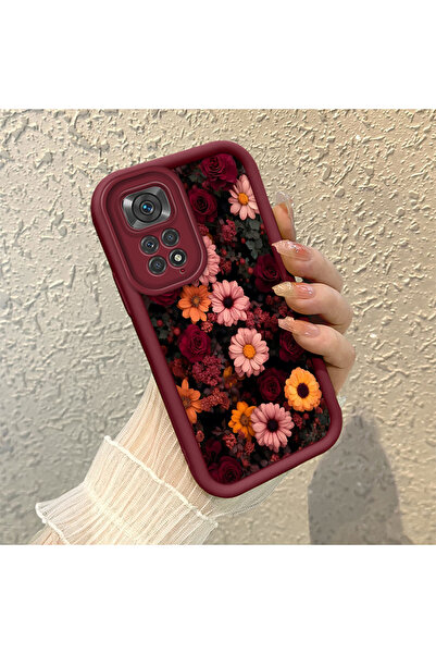 CHICASELUX Redmi Note 11/Note 11S Uyumlu Moda Bahar Çiçeği Desen Kılıf, Çizil...