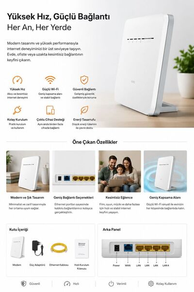 diğer588 superbox cpe 3 B-535-232a 300 Mbps 4.5g modem bütün sim kartlar ile ...