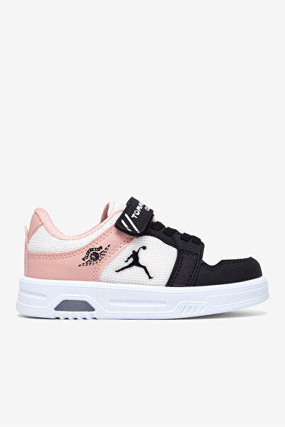 Tonny Black Çocuk Unisex Siyah Pudra Kauçuk Taban Cırtlı Işıklı Sneaker