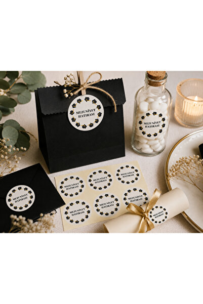 cyatelier Graduation Souvenir Sticker Set – Cap and Diploma Themed Gift Tag, ...