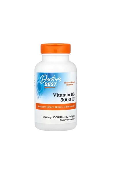Doctor's Best Βιταμίνη D3 125 mcg (5.000 IU) 720 Κάψουλες