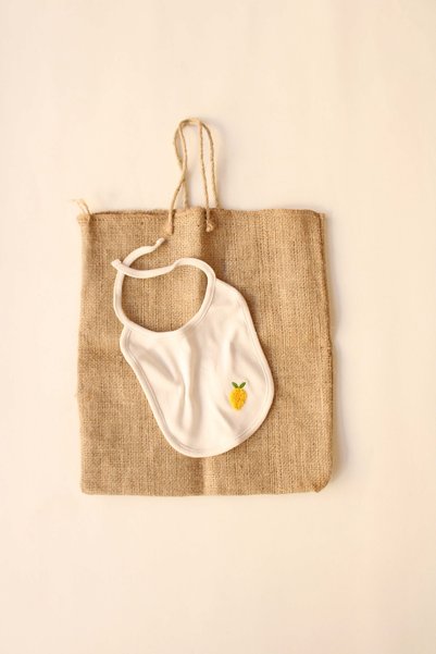 OhlalaKoala Lemon Embroidered Piping Apron