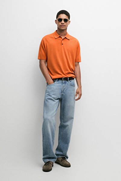 Massimo Dutti %100 pamuklu triko polo yaka t-shirt