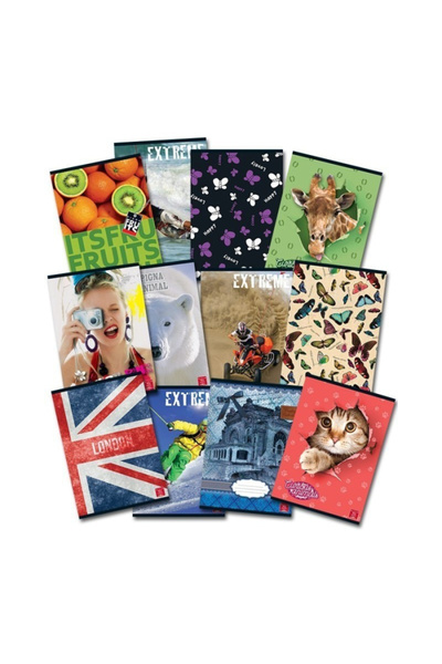 PIGNA Set 10 A4 Squared Notebooks 48 Sheets