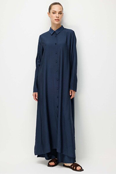 Micca %85 LyoCELL Aller Sırt Rüzgarlıklı Maxi Tunik Elbise-Pantalon Kombin Ta...