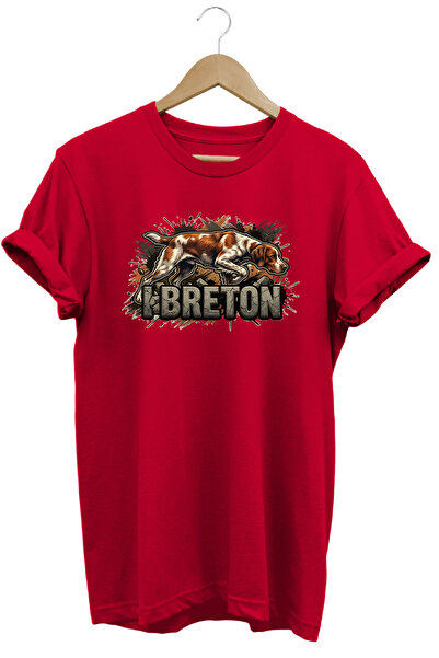 WİDİ Unisex Basset Hound Printed T-Shirt - Hunter Dogs Series Crew Neck Cotto...