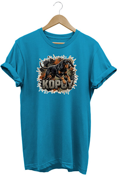 WİDİ Unisex Kopoy Printed T-Shirt - Hunter Dogs Series Crew Neck Cotton T-Shirt