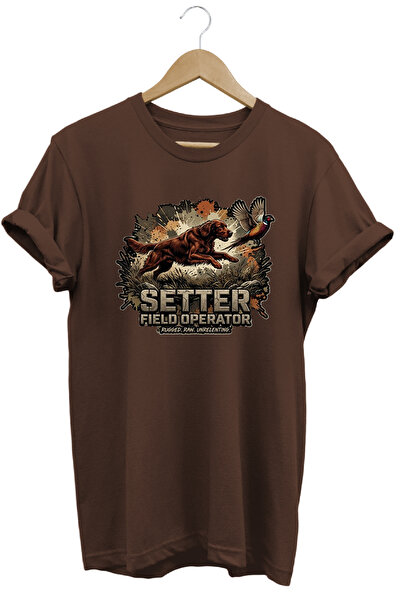 WİDİ Unisex Basset Hound Printed T-Shirt - Hunter Dogs Series Crew Neck Cotto...