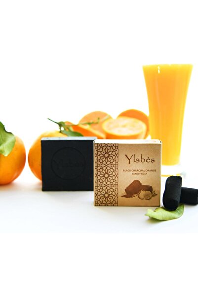 Ylabès Natural Fresh Handmade Soap - Charcoal Pure Natural Face Detox Soap Bar With Activated Charcoal & Orange Fragrance