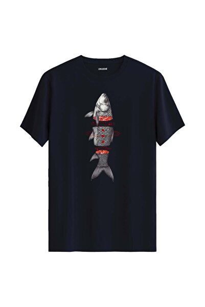 Colermi Shredded Fish Anatomy Design T-Shirt
