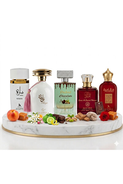 Ayelet Set of 5 Oriental Women Perfumes 100ML - Sara White + Aliya + Dubai Ch...