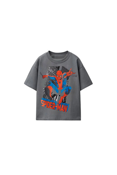 kidstalya Character Printed Smoked Boys' T-Shirt - Spider-Man