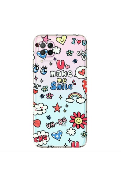 Other Huawei P40 Lite Rainbow flowers Transparent Silicone TPU Θήκη