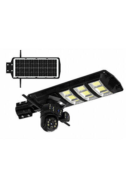 OEM Camera Tripla PTZ 360° 4G WiFi cu Lampa Stradala Solara, Monitorizare Liv...