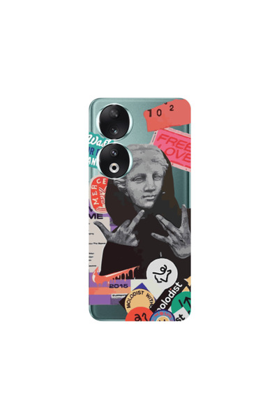 Other Honor 90 5G Free love Transparent Silicone TPU Θήκη