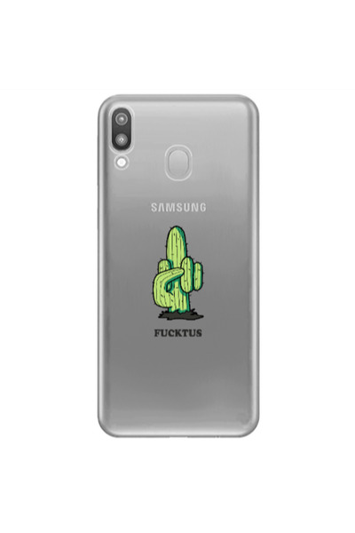 Other Samsung M20 Green Cactus Transparent Silicone TPU Θήκη