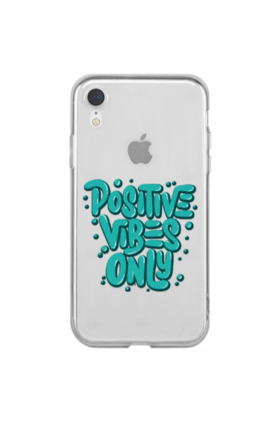 Other Apple iPhone Xr Positive Vibes Only Transparent Silicone TPU Θήκη