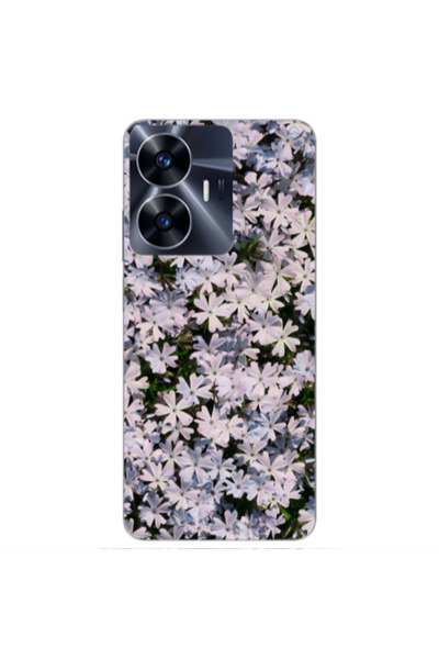 Other Realme Note 50 Flowers white Transparent Silicone TPU Θήκη