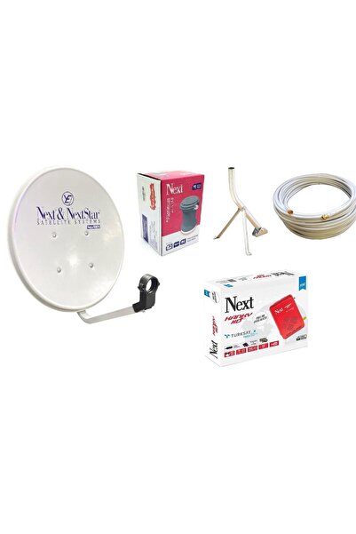TAYFUN Nextstar Karavancı Uydu Anteni+Next Tekli Lnb+ Next Hd Uydu Alıcı+10me...