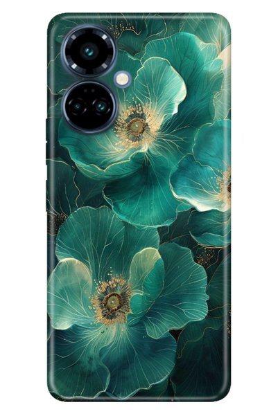 TECNO Camon 19 Pro (CI8n) Kılıf Flowers Temalı Desenli Darbe Emici Silikon