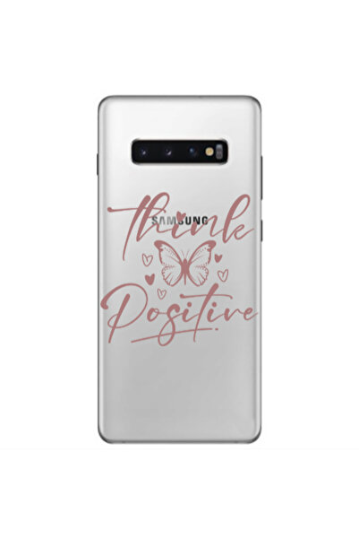 Other Samsung S10 Plus Think Positive Transparent Silicone TPU Θήκη