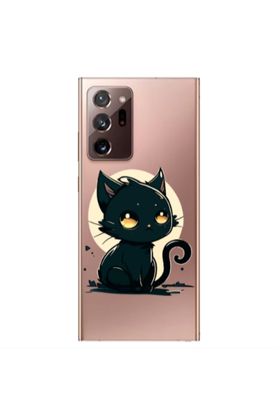 Other Samsung Note 20 Ultra Black Cat Transparent Silicone TPU Θήκη