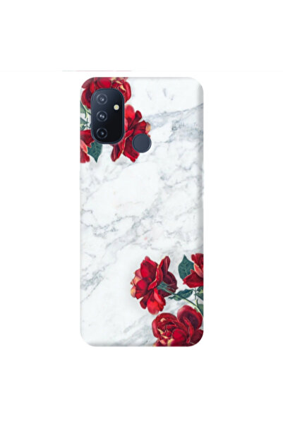 Other Oneplus Nord 100 red roses marble Transparent Silicone TPU Θήκη